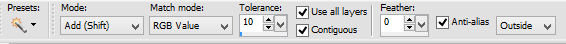 magic wand setting