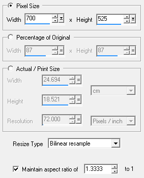resize