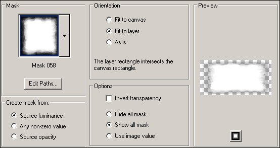 Mask setting