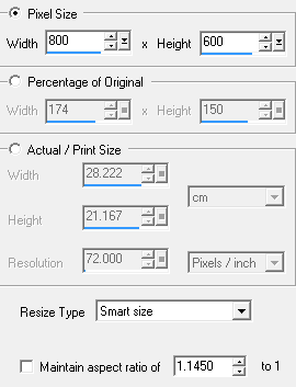 resize